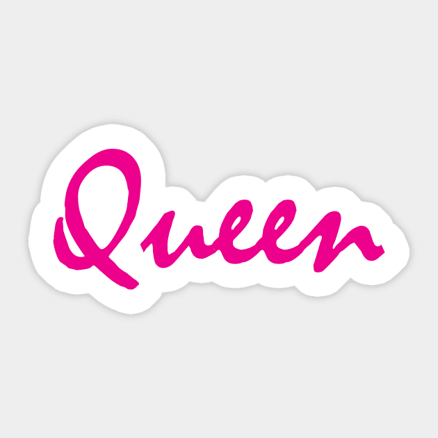 Queen Sticker by Liftedguru Arts